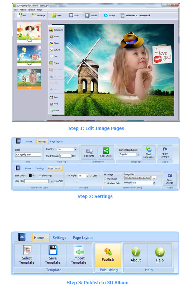 steps for FlipBook maker