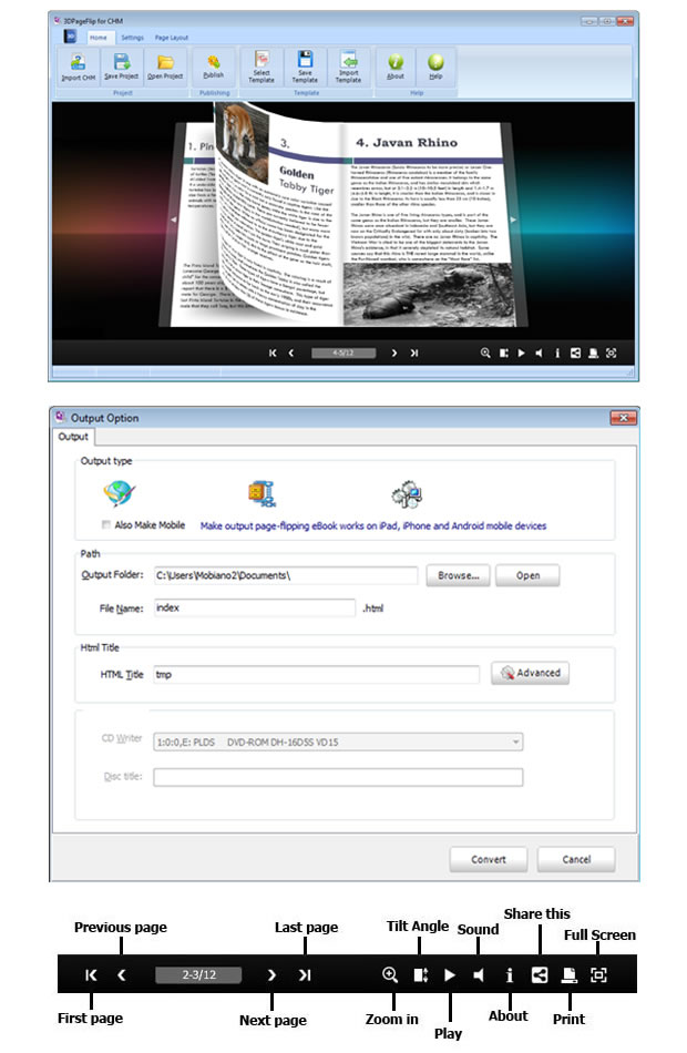 Windows 8 Flipping Book 3D for CHM full