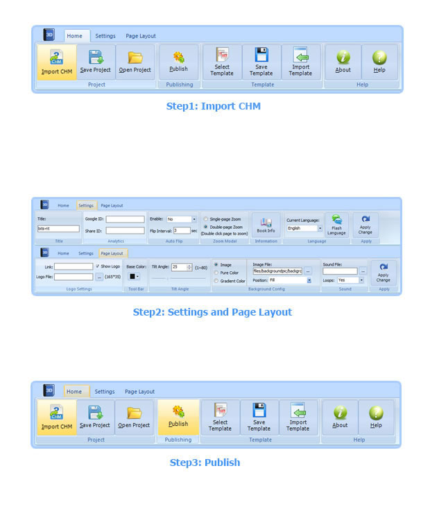 steps for FlipBook maker