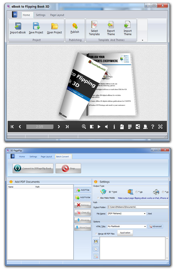 screenshots for FlipBook maker