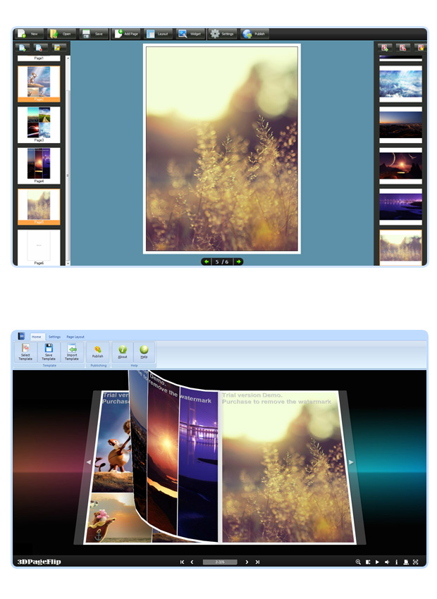 screenshots for FlipBook maker