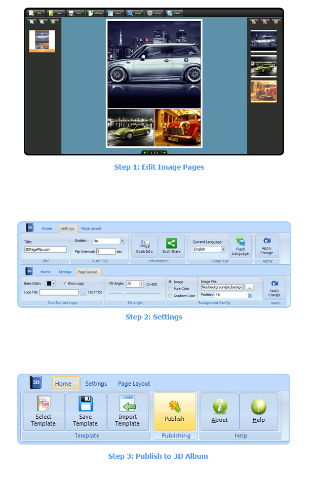 steps for FlipBook maker