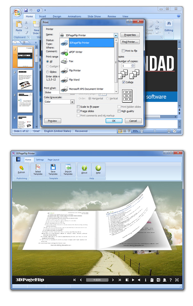 Flipping Book 3D for Printer 2.9