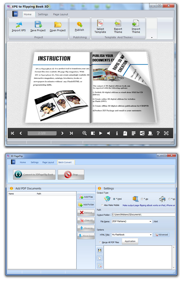 Windows 8 Flipping Book 3D for XPS 2.8 full Windows 8 Flipping Book 3D for XPS full