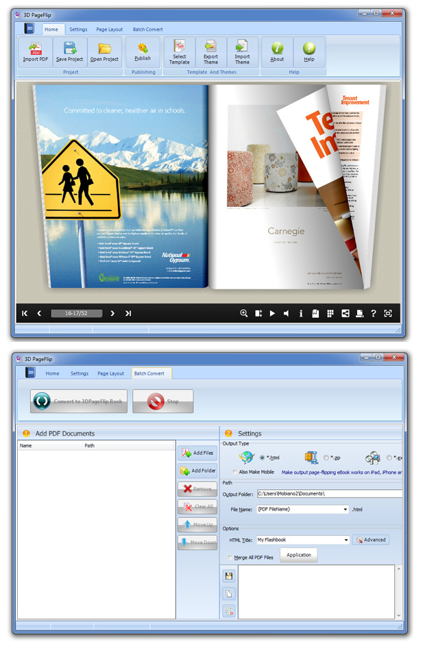 screenshots for FlipBook maker