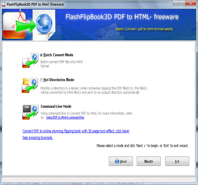 Windows 7 FlippingBook3D PDF to HTML Converter 2.6 full