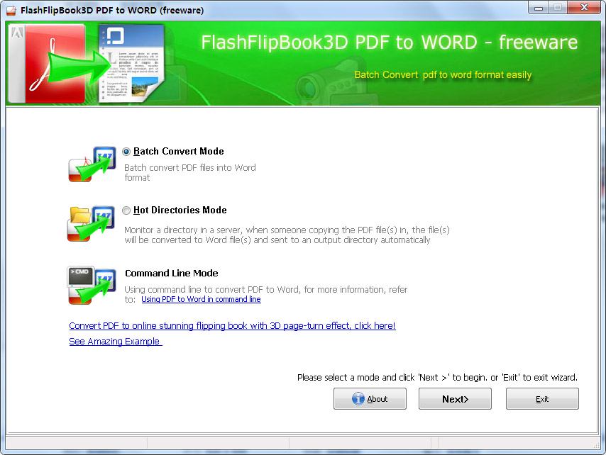 FlippingBook3D PDF to Word Converter screenshot FlippingBook3D PDF to Word Converter screenshot
