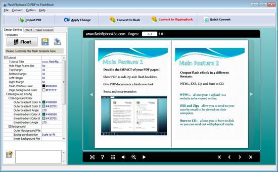 FlashFlipBook3D PDF to FlashBook 1.0 full