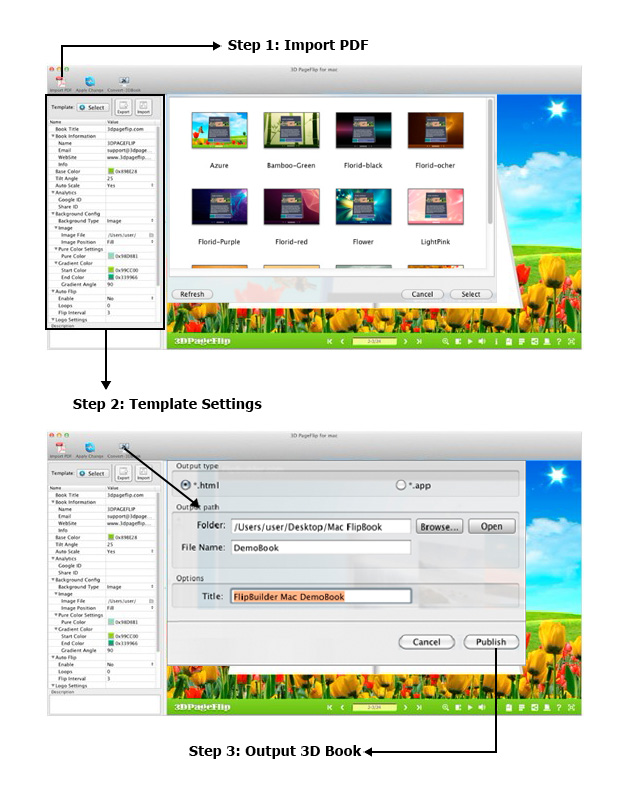 steps for FlipBook maker