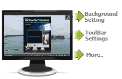 Set FlipBook properties - FlipBook maker Fully custom 3D flipping Profile PDF to flipping book 3d Professional