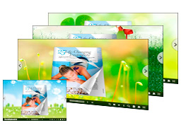 Spring theme for 3D flip