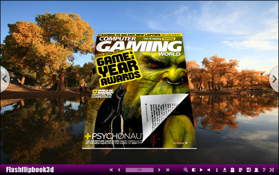 Panorama 3D book theme template Populus 1