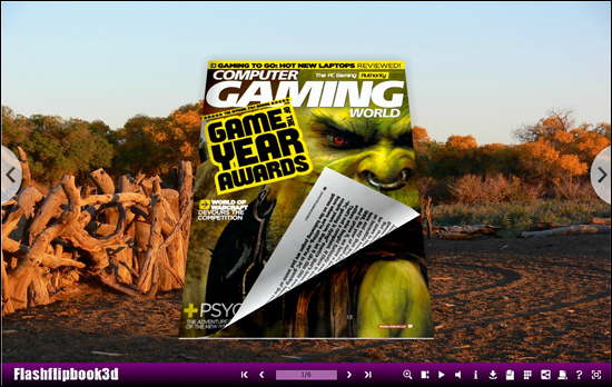 Panorama 3D book theme template Populus 3