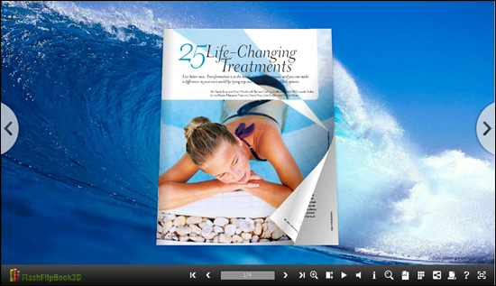 Windows 8 Flipping Book 3D Themes Pack: Seawave full