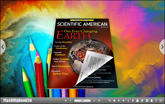 Panorama 3D book theme template View 3